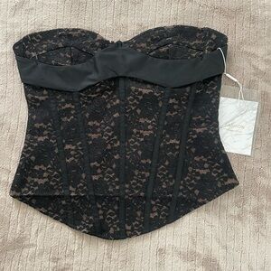 Black Lace Bustier size small New with tags